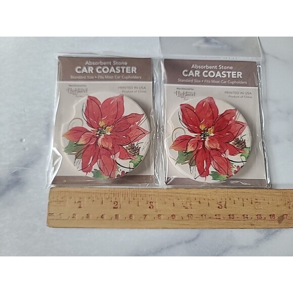 Robert Stanley Absorbent Car Coaster Home For Christmas - Picture 6 of 10